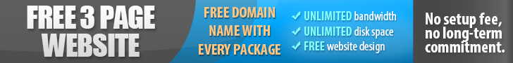 FREE 3 PAGE WEBSITE, FREE DOMAIN NAME, NO COMMITMENT
